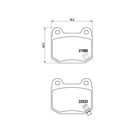 Brake Pad Set, disc brake BREMBO P56048