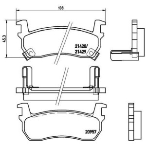 Σετ τακάκια, δισκόφρενα BREMBO P56057