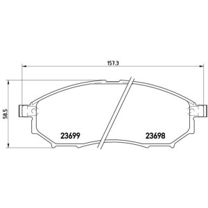 Σετ τακάκια, δισκόφρενα BREMBO P56058