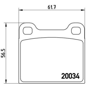 Brake Pad Set, disc brake BREMBO P59001