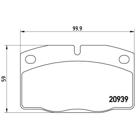 Brake Pad Set, disc brake BREMBO P59005