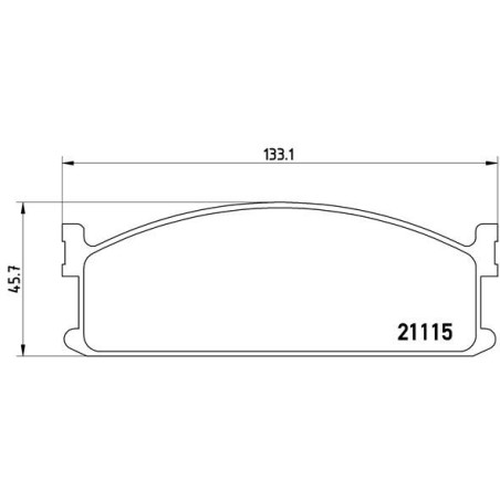 Brake Pad Set, disc brake BREMBO P59008