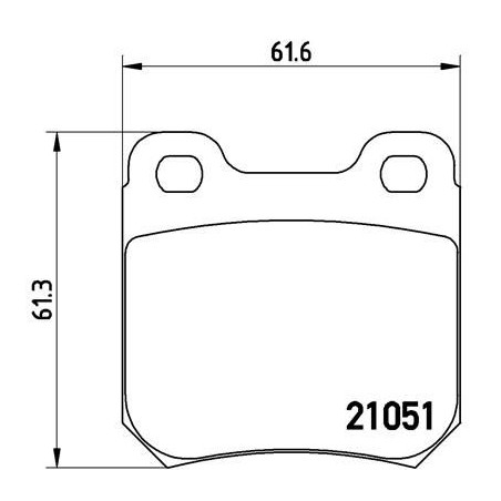 Brake Pad Set, disc brake BREMBO P59010