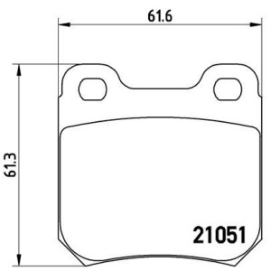 Brake Pad Set, disc brake BREMBO P59010