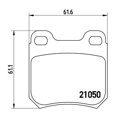 Brake Pad Set, disc brake BREMBO P59014