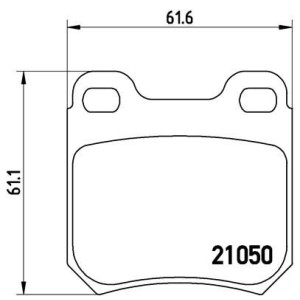 Brake Pad Set, disc brake BREMBO P59014