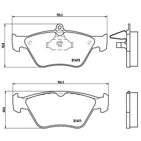 Brake Pad Set, disc brake BREMBO P59019