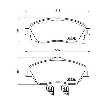 Brake Pad Set, disc brake BREMBO P59036