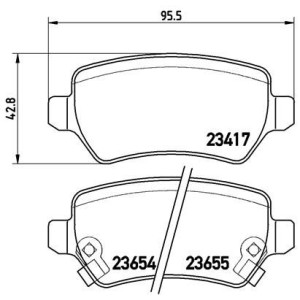 Brake Pad Set, disc brake BREMBO P59038