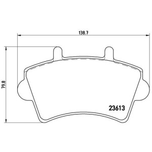 Brake Pad Set, disc brake BREMBO P59039