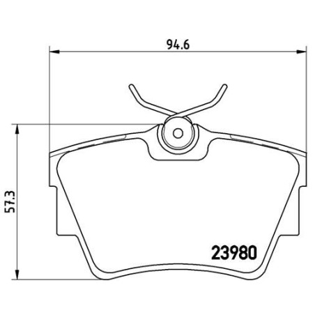 Brake Pad Set, disc brake BREMBO P59041