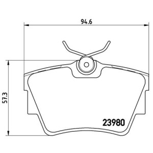 Brake Pad Set, disc brake BREMBO P59041