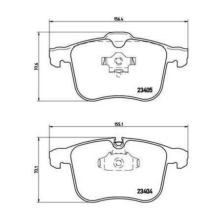 Brake Pad Set, disc brake BREMBO P59046