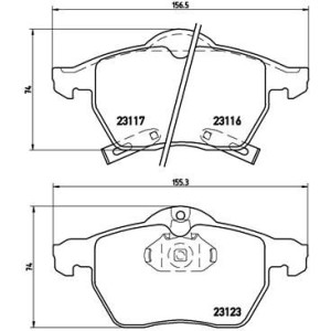 Σετ τακάκια, δισκόφρενα BREMBO P59048