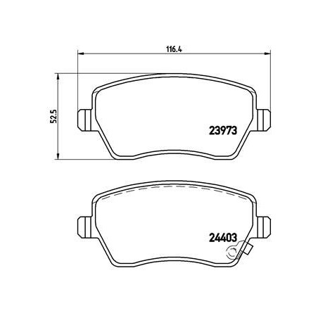 Brake Pad Set, disc brake BREMBO P59050