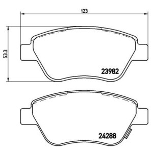 Σετ τακάκια, δισκόφρενα BREMBO P59051