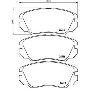 Brake Pad Set, disc brake BREMBO P59054