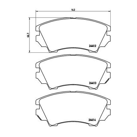 Brake Pad Set, disc brake BREMBO P59055