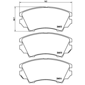 Brake Pad Set, disc brake BREMBO P59055