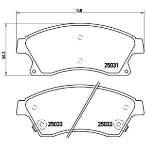 Σετ τακάκια, δισκόφρενα BREMBO P59076