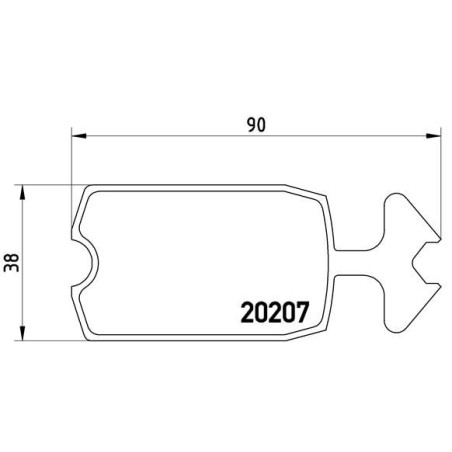 Brake Pad Set, disc brake BREMBO P61002