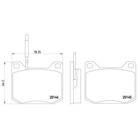 Brake Pad Set, disc brake BREMBO P61004