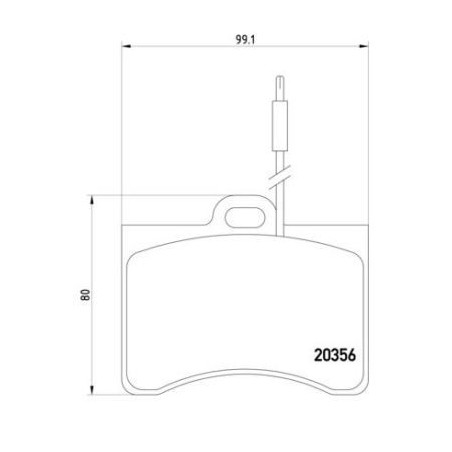 Brake Pad Set, disc brake BREMBO P61012