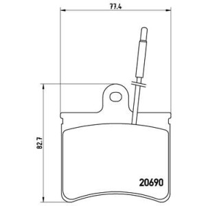 Brake Pad Set, disc brake BREMBO P61022