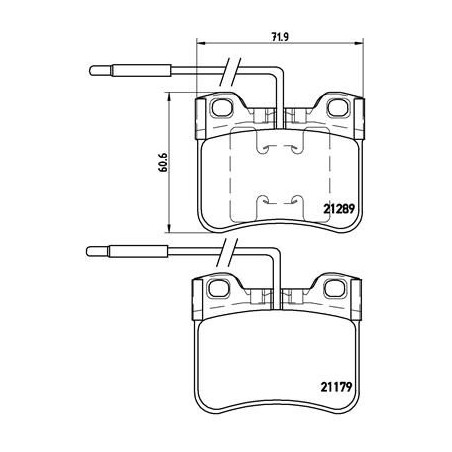 Brake Pad Set, disc brake BREMBO P61034