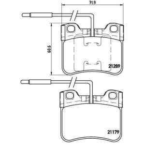 Σετ τακάκια, δισκόφρενα BREMBO P61034