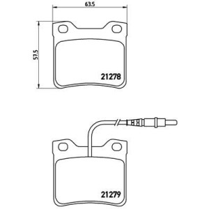 Brake Pad Set, disc brake BREMBO P61038