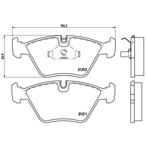 Σετ τακάκια, δισκόφρενα BREMBO P61049