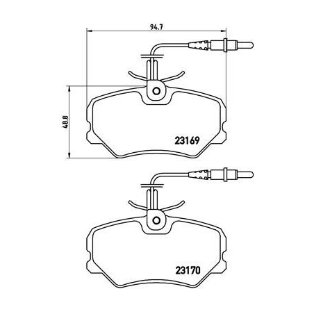 Σετ τακάκια, δισκόφρενα BREMBO P61050