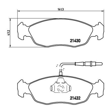 Σετ τακάκια, δισκόφρενα BREMBO P61054