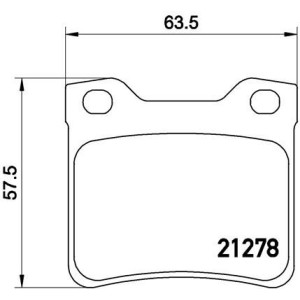 Σετ τακάκια, δισκόφρενα BREMBO P61058