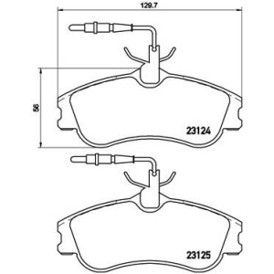 Σετ τακάκια, δισκόφρενα BREMBO P61060