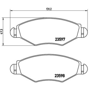 Brake Pad Set, disc brake BREMBO P61063