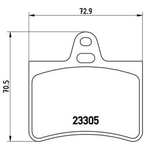 Brake Pad Set, disc brake BREMBO P61073