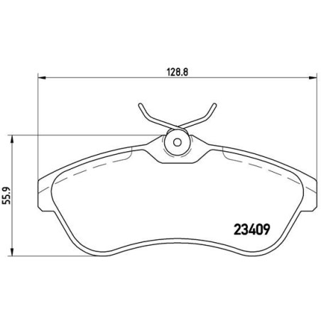 Brake Pad Set, disc brake BREMBO P61075