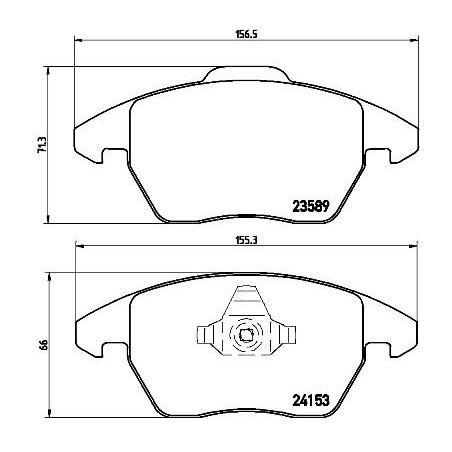 Brake Pad Set, disc brake BREMBO P61076