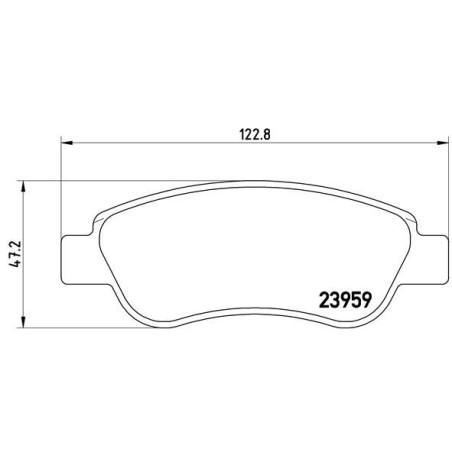 Σετ τακάκια, δισκόφρενα BREMBO P61081