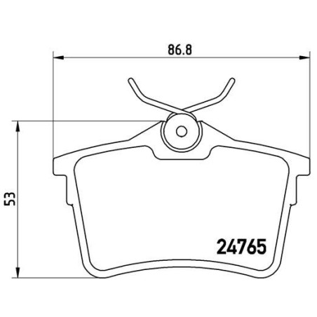 Brake Pad Set, disc brake BREMBO P61084