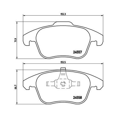 Σετ τακάκια, δισκόφρενα BREMBO P61086