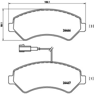 Σετ τακάκια, δισκόφρενα BREMBO P61094