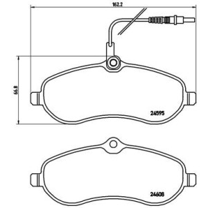 Σετ τακάκια, δισκόφρενα BREMBO P61096