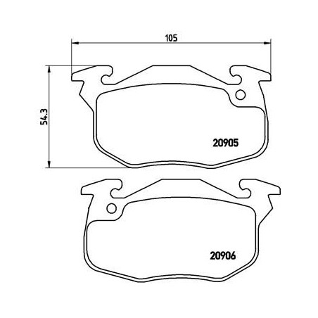 Brake Pad Set, disc brake BREMBO P61097