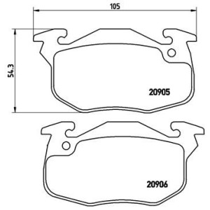 Σετ τακάκια, δισκόφρενα BREMBO P61097