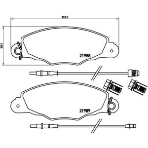 Σετ τακάκια, δισκόφρενα BREMBO P61102