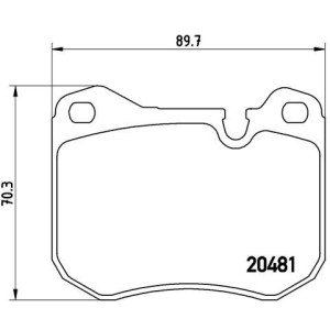 Brake Pad Set, disc brake BREMBO P65002