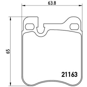 Brake Pad Set, disc brake BREMBO P65010